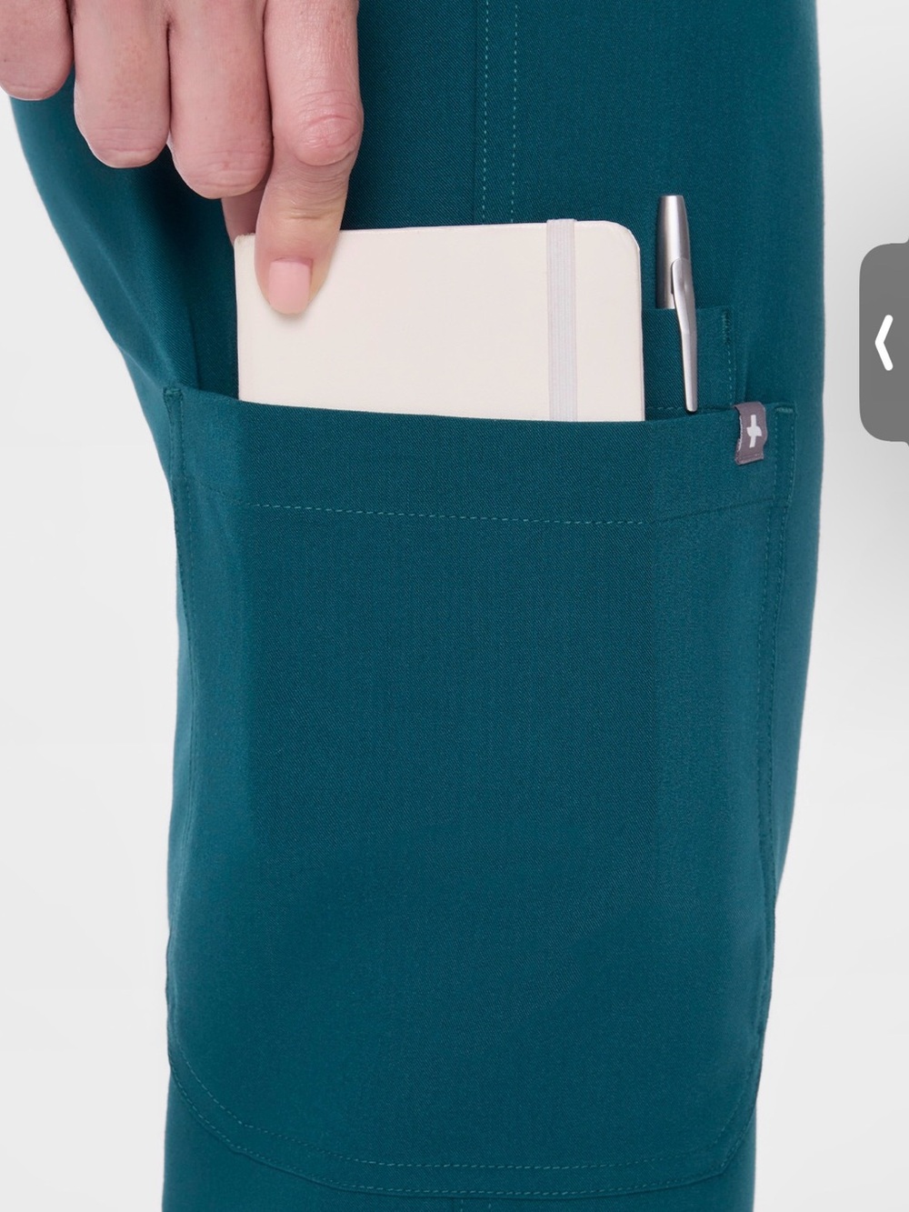 🩺 FIGS Caribbean Blue Medical Scrub Pants with Light Teal Drawstring Med/Tall - Picture 10 of 10